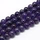 Natural Amethyst Beads Strands G-R446-6mm-21-1