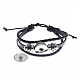 Adjustable PU Leather Cord Snap Bracelets BJEW-L644-D03-2