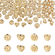 CREATCABIN 1 Box 4 Styles 80pcs Flower Shape Spacer Beads 18K Gold Plated Heart Brass Bead Jewelry Charms for Jewelry Making DIY Bracelets Necklace Earring Accessories KK-CN0001-45-1