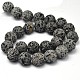 Unwaxed Natural Lava Rock Bead Strands G-F309-14mm-2