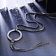 New Elegant Zinc Alloy Rhinestone Tassel Long Chain Necklaces NJEW-BB15047-7