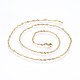 304 Stainless Steel Singapore Chain Necklaces MAK-L015-25C-2