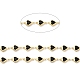 Heart Handmade Brass Glass Link Chains CHC-M024-04G-01-2
