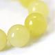 Jade natural de limón hebras de perlas redondo G-E334-6mm-07-4
