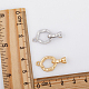 DICOSMETIC 8 Sets 2 Colors Brass Fold Over Clasps KK-DC0003-20-3