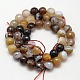 Natural Agate Round Beads Strand G-L084-12mm-51-3