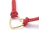 Adjustable Waxed Cotton Cord Bracelets BJEW-JB05064-03-3