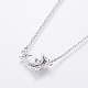 Stainless Steel Pendant Necklaces NJEW-I106-06S-3