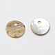 Breloques rondes et plates en coquillage d'akoya naturel SHEL-N031-14-2