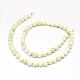 Brins de perles de turquoise citron naturel G-O201C-06-2