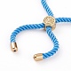 Verstellbare Nylon Twisted Cord Slider Armbänder Sets BJEW-JB05858-4