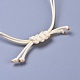 Verstellbare geflochtene Perlenarmbänder aus Kaurimuschel BJEW-JB04272-5