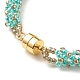 Bracelet en perles de rocaille de verre avec fermoirs magnétiques en laiton BJEW-JB07801-05-5