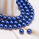 Umweltfreundliche runde Perlen aus gefärbtem Glasperlen HY-BC0001-8mm-RB069-4