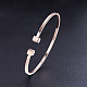 SHEGRACE Simple Design Real Rose Gold Plated Cuff Bangle JB248A-2
