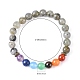 Bracelets extensibles de bijoux de yoga chakra BJEW-G554-02-3