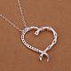 Trendy Silver Plated Brass Cubic Zirconia Heart Pendant Necklaces For Women NJEW-BB12785-2