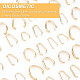 DICOSMETIC 90Pcs 9 Styles Stainless Steel Open Quick Link Connectors Golden Color Oval Linking Ring Charms Jewelry Accessories for Bracelet Necklace Jewelry Making STAS-DC0006-05-4