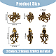 Dicosmétique 120 pièces 4 pendentifs en alliage de style tibétain FIND-DC0003-99-2