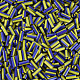 Colori opachi perline in vetro semi bicolore SEED-T006-02B-03-3