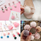 SUNNYCLUE 100pcs 10 Colors Faux Mink Fur Pom Pom Balls Charms Round Blue Yellow Pink White Black Fluffy Pompoms Charm Pendants for DIY Craft Earrings Jewellery Making Accessories Findings WOVE-SC0001-04-6