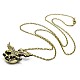 Alliage pendentif animal montre de poche de collier WACH-F003-M3-2