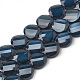 Chapelets de perles en verre opaque de couleur unie GLAA-N032-06-2