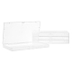 Superfindings 4 paquete de contenedores de almacenamiento de cuentas de plástico transparente cajas con tapas 18.7x10.3x1.8 cm pequeño rectángulo organizador de plástico cajas de almacenamiento para tarjetas de abalorios hisopo de algodón adornos artesanales CON-WH0073-73-1