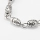 Tibétain main perles alliage baril de style colliers bracelets chaînes pour création de AJEW-JB00081-04-2
