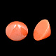 Pearlized Plated Opaque Glass Cabochons PORC-S482-04-04-1