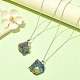 Natural Quartz Crystal Nugget Pendant Necklace with 304 Stainless Steel Chains NJEW-JN04385-02-6