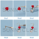 Sunnyclue kits de boucles d'oreilles de style noël bricolage 137 pièce DIY-SC0015-14-4