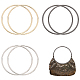 CHGCRAFT 6Pcs Round Metal Purse Handles Replacement Handles Bag Handle Hardware for DIY Bag Purse Handbags Totes Clutch Making FIND-CA0006-39B-1