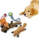メガペット ペット用品  犬のシミュレーションの動物の皮のおもちゃおよび耐久の綿ロープの子犬犬の噛み物の結び目の球  ミックスカラー  42x13.5cm AJEW-MP0001-30-4