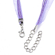 Waxed Cord and Organza Ribbon Necklace Making NCOR-T002-172-3