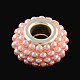 Abs en plastique imitation perle rondelle perles européennes OPDL-Q130-M-2