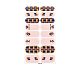 フルラップフルーツネイルステッカー  自己接着ジオメトリネイルアートデカールストリップ  女性の女の子のためのDIYネイルアートの装飾  ビスク  27x8.5~16mm  16pcs /シート MRMJ-T078-ZE0135-1