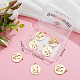 Beebeecraft 8Pcs/Box Love Word Charms 18K Gold Plated Valentines Day Charm Pendants with Jump Ring for DIY Jewelry Making Necklace Bracelet KK-BBC0002-57-7