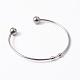 Fashion 304 Stainless Steel Cuff Bangles Torque Bangles BJEW-H473-01M-3