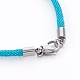 Braided Cotton Cord Bracelet Making MAK-L018-03A-10-P-3
