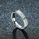 Regali di san valentino anelli per coppia in acciaio al titanio con zirconi cubici per donna RJEW-BB16445-8P-5