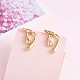 Alloy Twist Dangle Stud Earrings for Women JE1014A-5