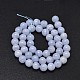 Round Natural Blue Lace Agate Bead Strands G-F289-27-8mm-2