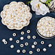NBEADS 300 Pcs White ABS Faux Pearl Beads KY-NB0001-41-4