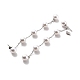 Orecchini pendenti a catena lunga con perle di plastica rotondi STAS-D179-04P-02-2