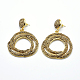 Brass Dangle Earrings EJEW-E217-18-2