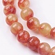 Chapelets de perles en jade naturelle à deux tons G-R165-8mm-02-3