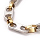 Chapado al vacío 304 collar de cadenas de eslabones ovalados de acero inoxidable STAS-E160-22GP-3