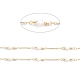 3.28 Fuß handgefertigte Perlenketten aus Messing X-CHC-M021-10LG-2