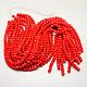 Red Imitation Jade Glass Faceted Rondelle Bead Strands X-GLAA-F001-3x2mm-04-3